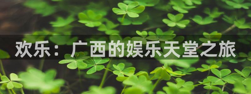 彩虹多多体育免费注册入口：欢乐：广西的娱乐天堂之旅