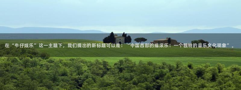 上海彩虹多多汽车电子有限公司：在“牛仔娱乐”这一主题下，我们提出的新标题可以是：“中国西部的摇滚乐：一个独特的音乐文化现象”。